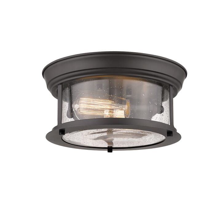Z-Lite Sonna 2-Light Flush Mount Ceiling Light In Bronze Z-Lite Sonna 2-Light Flush Mount Ceiling Light In Bronze