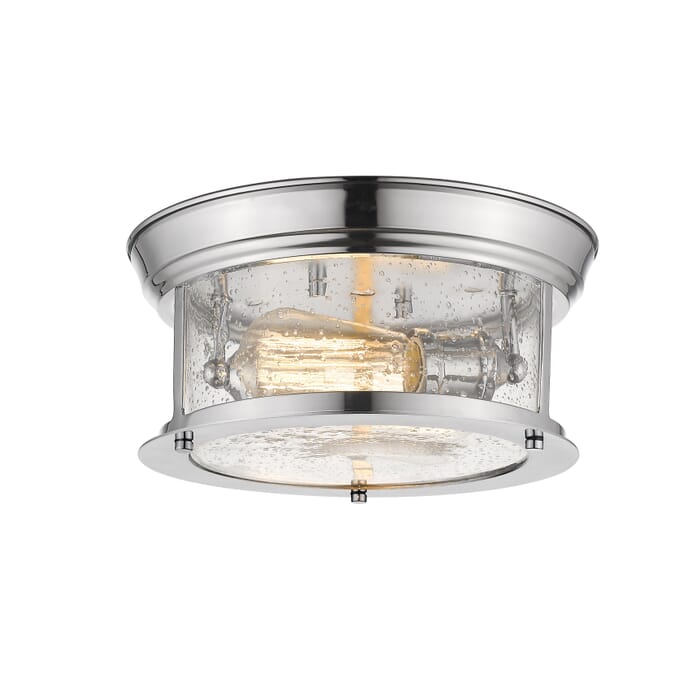 Z-Lite Sonna 2-Light Flush Mount Ceiling Light In Chrome Z-Lite Sonna 2-Light Flush Mount Ceiling Light In Chrome