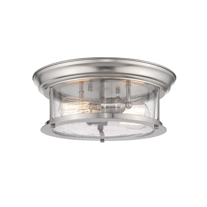 Z-Lite Sonna 2-Light Flush Mount Ceiling Light In Brushed Nickel Z-Lite Sonna 2-Light Flush Mount Ceiling Light In Brushed Nickel