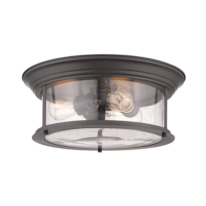 Z-Lite Sonna 3-Light Flush Mount Ceiling Light In Bronze Z-Lite Sonna 3-Light Flush Mount Ceiling Light In Bronze