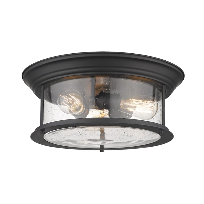 Z-Lite Sonna 3-Light Flush Mount Ceiling Light In Matte Black Z-Lite Sonna 3-Light Flush Mount Ceiling Light In Matte Black