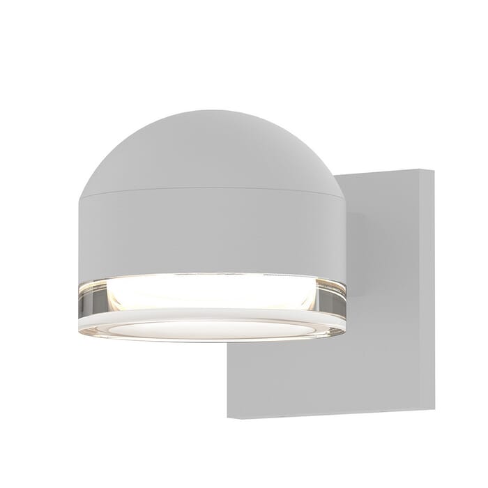 Sonneman REALS 4" Clear Acrylic LED Wall Sconce in Textured White Sonneman REALS 4" Clear Acrylic LED Wall Sconce in Textured White