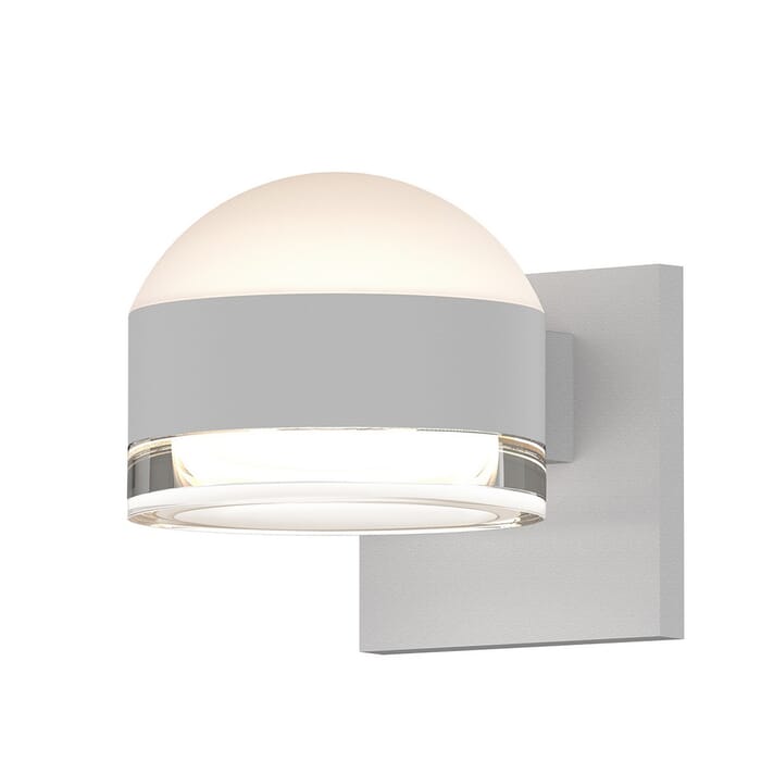Sonneman REALS 2-Light Clear Acrylic LED Wall Sconce in Textured White Sonneman REALS 2-Light Clear Acrylic LED Wall Sconce in Textured White
