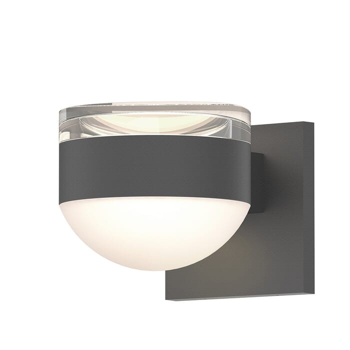 Sonneman REALS 4" 2-Light LED Wall Sconce in Textured Gray Sonneman REALS 4" 2-Light LED Wall Sconce in Textured Gray
