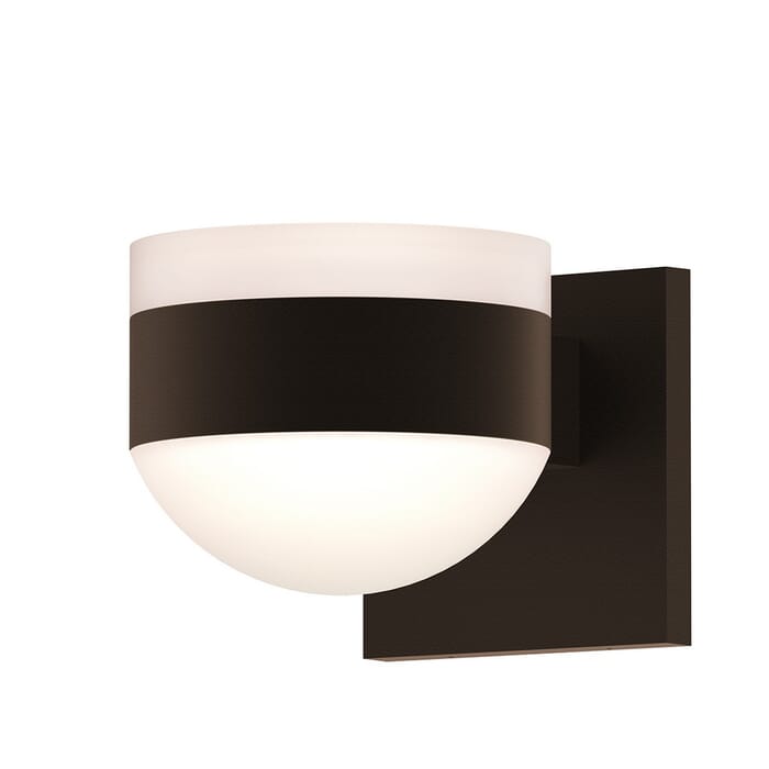 Sonneman REALS 4" 2-Light LED Frosted White Wall Sconce in Bronze Sonneman REALS 4" 2-Light LED Frosted White Wall Sconce in Bronze