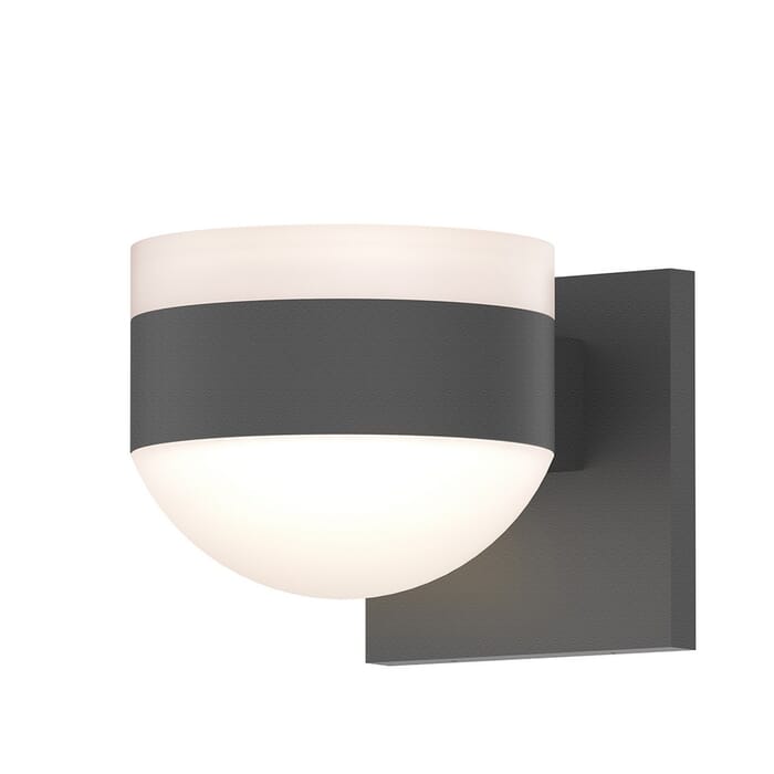 Sonneman REALS 4" 2-Light LED Frosted White Wall Sconce in Gray Sonneman REALS 4" 2-Light LED Frosted White Wall Sconce in Gray