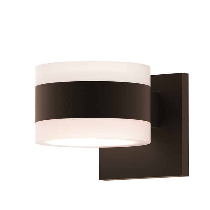 Sonneman REALS 3.25" 2-Light LED Frosted White Wall Sconce in Bronze Sonneman REALS 3.25" 2-Light LED Frosted White Wall Sconce in Bronze
