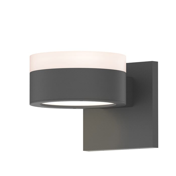 Sonneman REALS 2.5" 2-Light LED Wall Sconce in Textured Gray Sonneman REALS 2.5" 2-Light LED Wall Sconce in Textured Gray