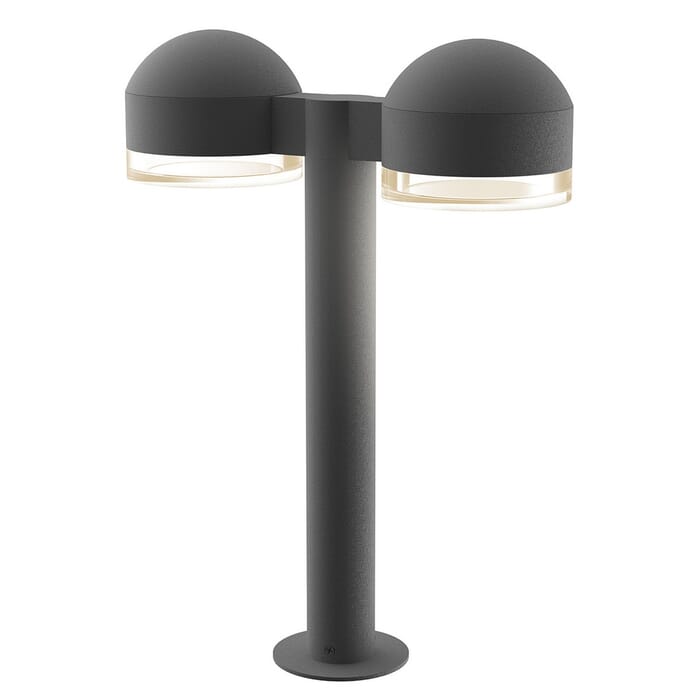 Sonneman REALS 17.75" 2-Light Clear Acrylic LED Bollard in Textured Gray Sonneman REALS 17.75" 2-Light Clear Acrylic LED Bollard in Textured Gray