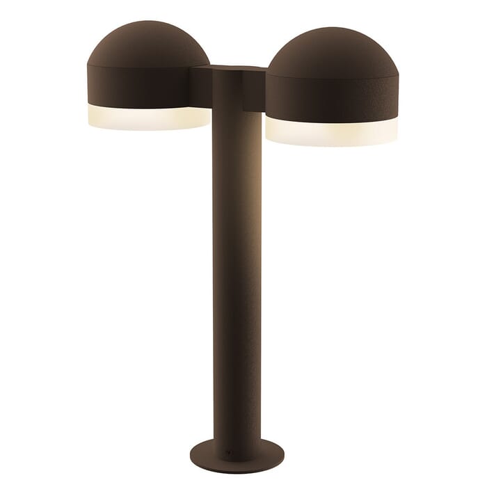 Sonneman REALS 2-Light Frosted White LED Bollard in Textured Bronze Sonneman REALS 2-Light Frosted White LED Bollard in Textured Bronze