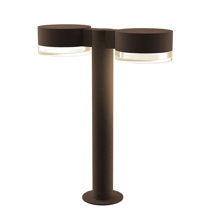 Sonneman REALS 16" 2-Light Clear Acrylic LED Bollard in Textured Bronze Sonneman REALS 16" 2-Light Clear Acrylic LED Bollard in Textured Bronze