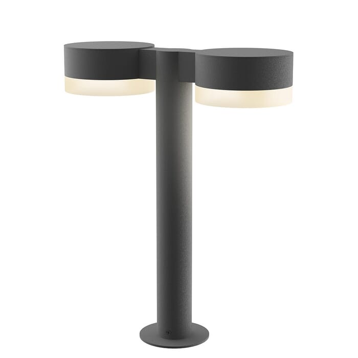 Sonneman REALS 16" 2-Light Frosted White LED Bollard in Textured Gray Sonneman REALS 16" 2-Light Frosted White LED Bollard in Textured Gray