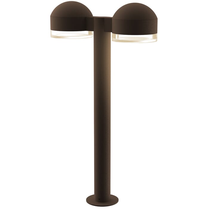 Sonneman REALS 23.75" 2-Light Clr Acrylic LED Bollard in Textured Bronze Sonneman REALS 23.75" 2-Light Clr Acrylic LED Bollard in Textured Bronze