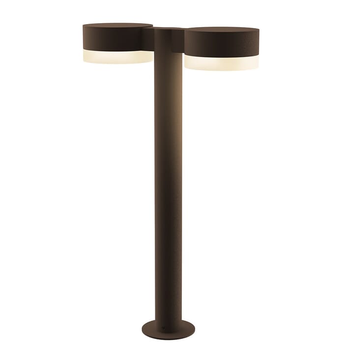 Sonneman REALS 22" 2-Light Frosted White LED Bollard in Textured Bronze Sonneman REALS 22" 2-Light Frosted White LED Bollard in Textured Bronze