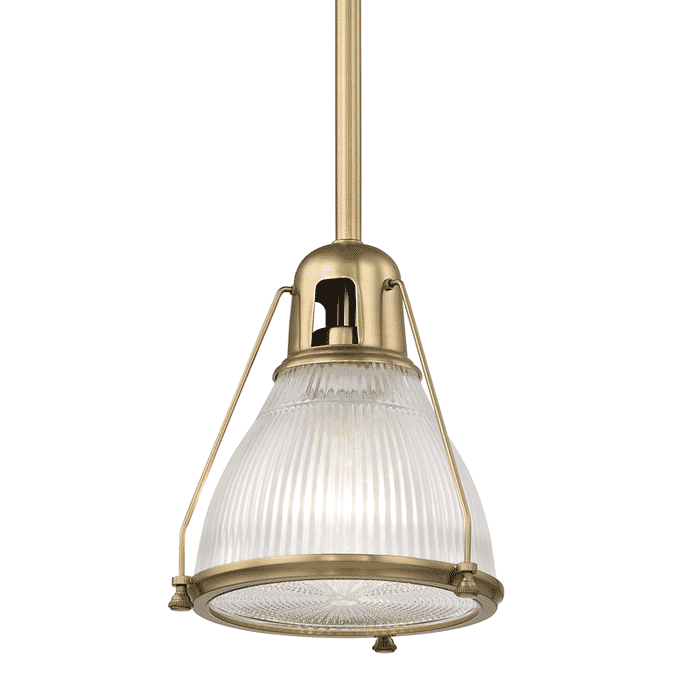 Hudson Valley Haverhill 11" Pendant Light in Aged Brass Hudson Valley Haverhill 11" Pendant Light in Aged Brass
