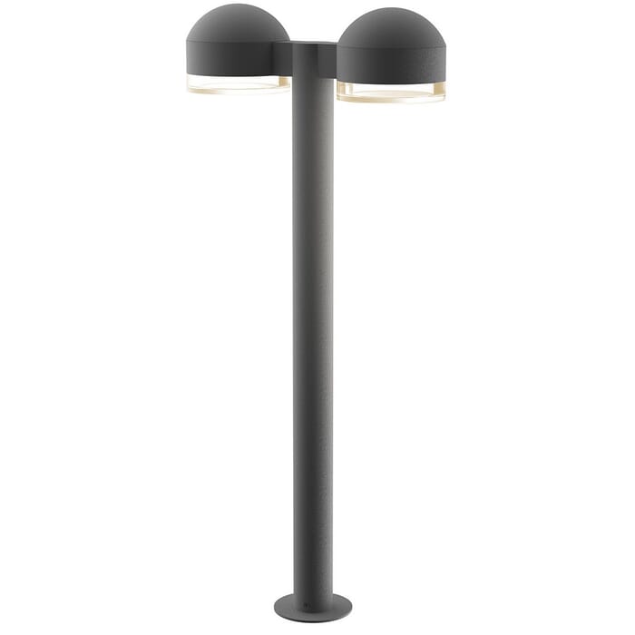 Sonneman REALS 29.75" 2-Light Clr Acrylic LED Bollard in Textured Gray Sonneman REALS 29.75" 2-Light Clr Acrylic LED Bollard in Textured Gray
