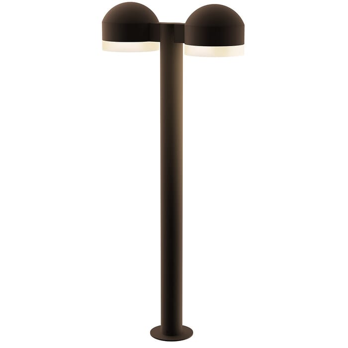 Sonneman REALS 29.75" 2-Light Frost White LED Bollard in Textured Bronze Sonneman REALS 29.75" 2-Light Frost White LED Bollard in Textured Bronze
