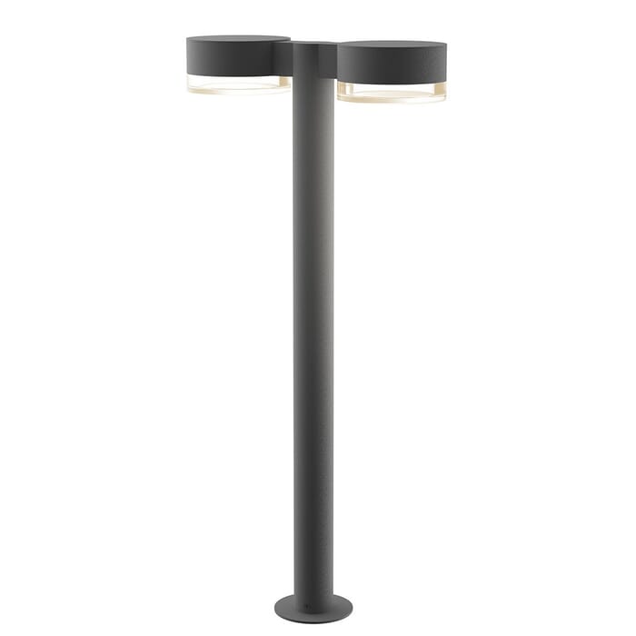 Sonneman REALS 28" 2-Light Clear Acrylic LED Bollard in Textured Gray Sonneman REALS 28" 2-Light Clear Acrylic LED Bollard in Textured Gray