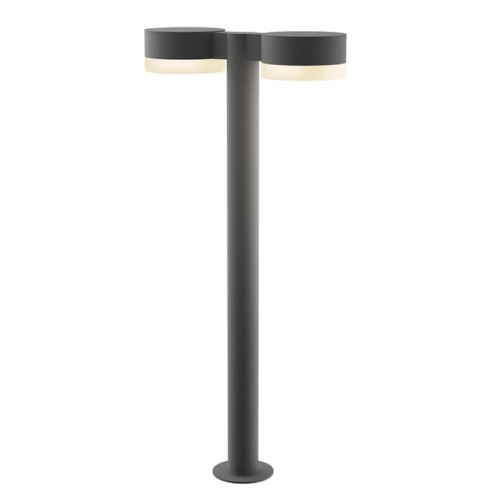 Sonneman REALS 28" 2-Light Frost White LED Bollard in Textured Gray Sonneman REALS 28" 2-Light Frost White LED Bollard in Textured Gray