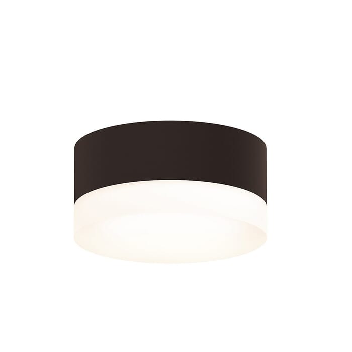 Sonneman REALS 5" Frosted White LED Flush Mount in Textured Bronze Sonneman REALS 5" Frosted White LED Flush Mount in Textured Bronze