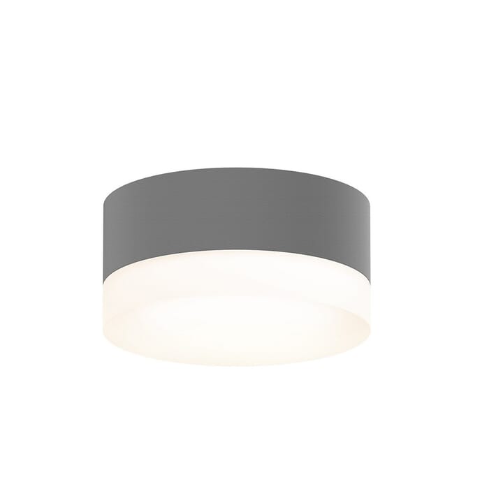 Sonneman REALS 5" Frosted White LED Flush Mount in Textured Gray Sonneman REALS 5" Frosted White LED Flush Mount in Textured Gray