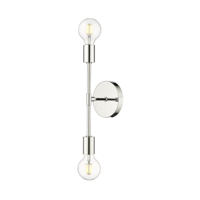 Z-Lite Modernist 2-Light Wall Sconce In Chrome Z-Lite Modernist 2-Light Wall Sconce In Chrome