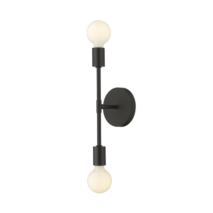 Z-Lite Modernist 2-Light Wall Sconce In Matte Black Z-Lite Modernist 2-Light Wall Sconce In Matte Black