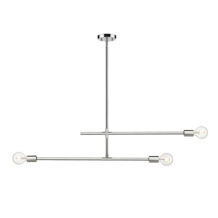 Z-Lite Modernist 3-Light Chandelier In Chrome Z-Lite Modernist 3-Light Chandelier In Chrome