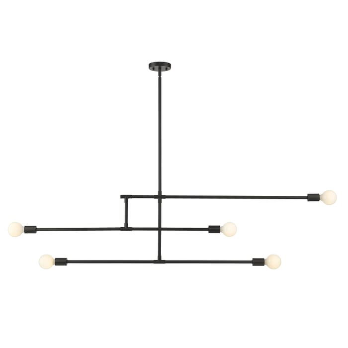 Z-Lite Modernist 5-Light Chandelier In Matte Black Z-Lite Modernist 5-Light Chandelier In Matte Black