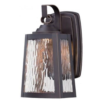 The Great Outdoors Talera 11" Outdoor Wall Light in Oil Rubbed Bronze with Gold Highlights