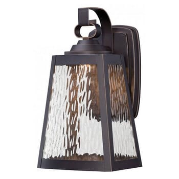 The Great Outdoors Talera 13" Outdoor Wall Light in Oil Rubbed Bronze with Gold Highlights