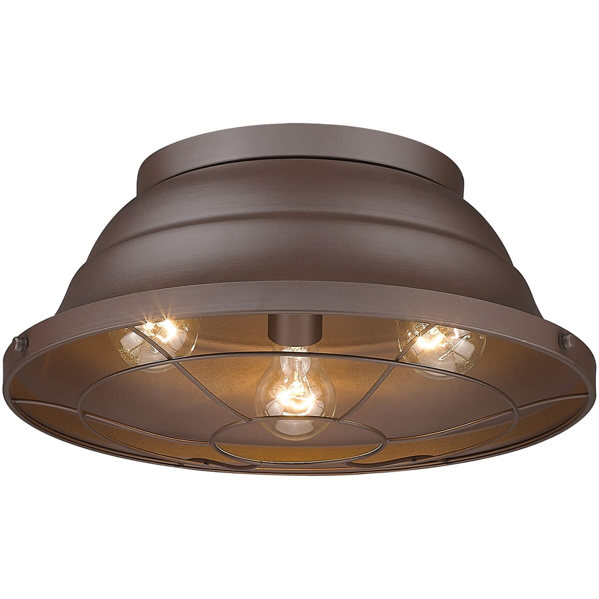 Golden Bartlett 3-Light Outdoor Ceiling Light in Textured Bronze