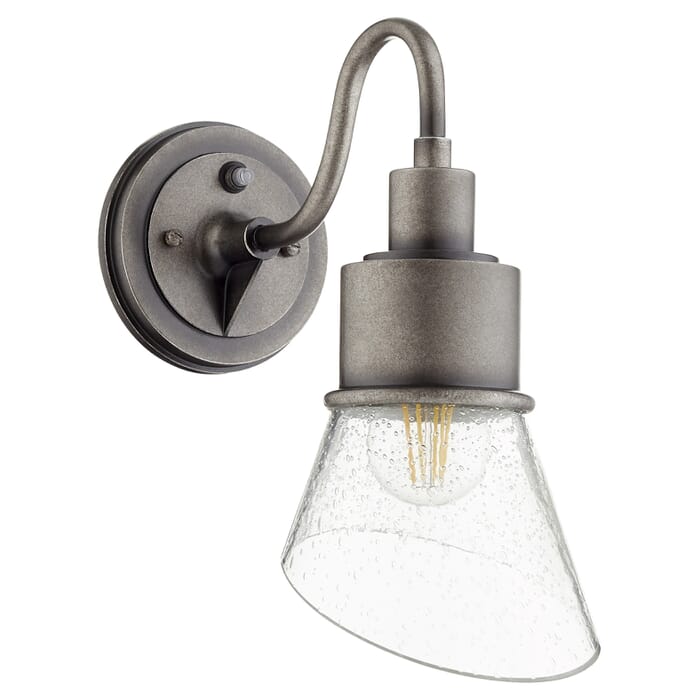 Quorum Torrey 1-Light 13" Outdoor Wall Light in Weathered Zinc Quorum Torrey 1-Light 13" Outdoor Wall Light in Weathered Zinc