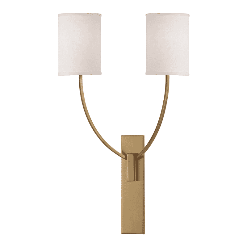 Colton 2-Light 25" Wall Sconce in Aged Brass