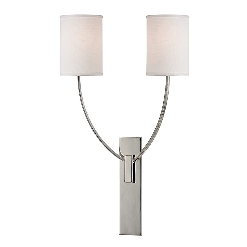 Colton 2-Light 25" Wall Sconce in Polished Nickel