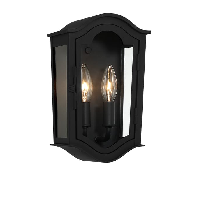 The Great Outdoors Houghton Hall 2-Light Outdoor Wall Light in Sand Coal The Great Outdoors Houghton Hall 2-Light Outdoor Wall Light in Sand Coal