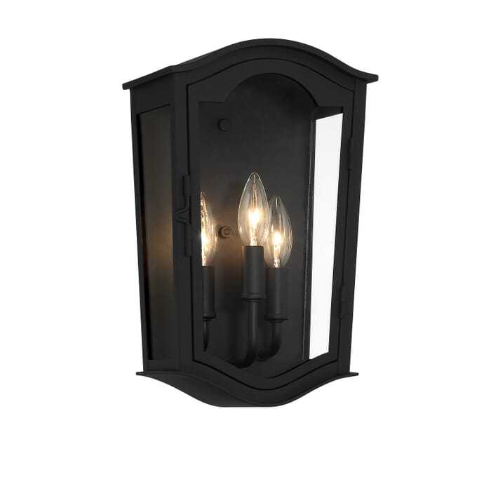 The Great Outdoors Houghton Hall 3-Light Outdoor Wall Light in Sand Coal The Great Outdoors Houghton Hall 3-Light Outdoor Wall Light in Sand Coal