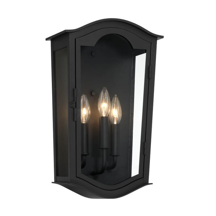 The Great Outdoors Houghton Hall 3-Light Outdoor Wall Light in Sand Coal The Great Outdoors Houghton Hall 3-Light Outdoor Wall Light in Sand Coal