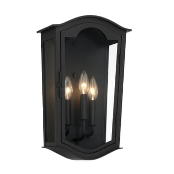 The Great Outdoors Houghton Hall 3-Light Outdoor Wall Light in Sand Coal