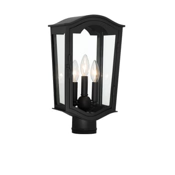 The Great Outdoors Houghton Hall 3-Light Outdoor Post Light in Sand Coal