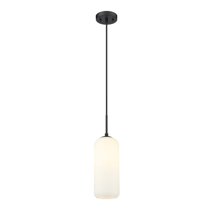 Z-Lite Monty 1-Light Pendant Light In Matte Black Z-Lite Monty 1-Light Pendant Light In Matte Black