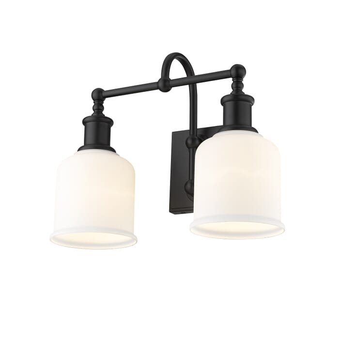 Z-Lite Bryant 2-Light Bathroom Vanity Light In Matte Black Z-Lite Bryant 2-Light Bathroom Vanity Light In Matte Black