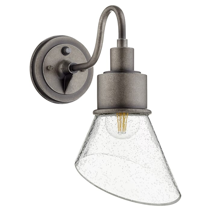 Quorum Torrey 1-Light 14" Outdoor Wall Light in Weathered Zinc Quorum Torrey 1-Light 14" Outdoor Wall Light in Weathered Zinc