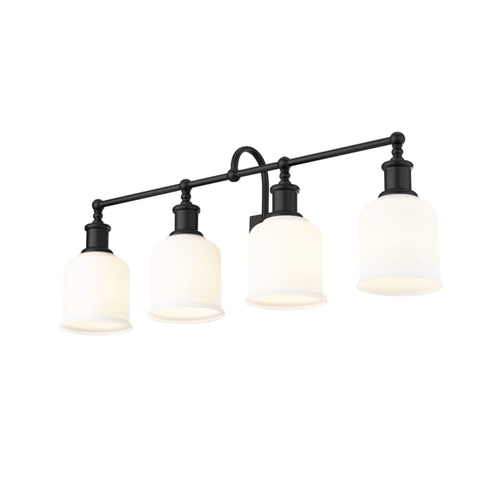 Z-Lite Bryant 4-Light Bathroom Vanity Light In Matte Black Z-Lite Bryant 4-Light Bathroom Vanity Light In Matte Black