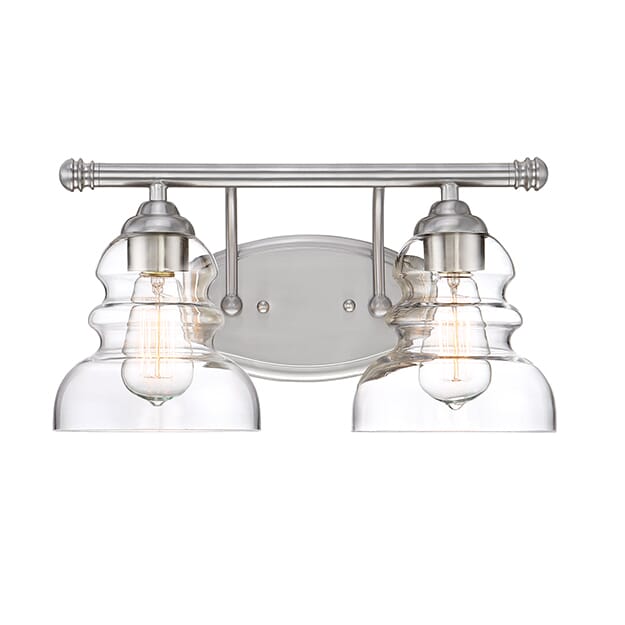 7000 Series 2-Light Bathroom Vanity Light in Satin NIckel