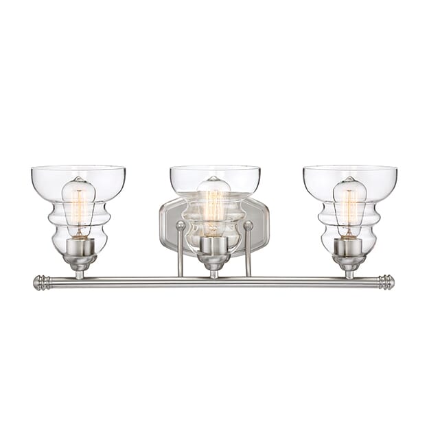 7000 Series 3-Light Bathroom Vanity Light in Satin NIckel