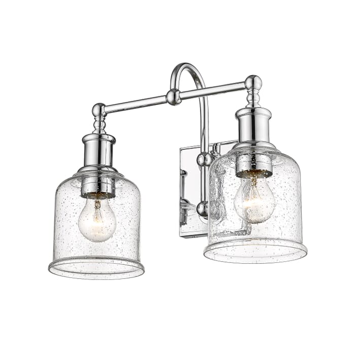 Z-Lite Bryant 2-Light Bathroom Vanity Light In Chrome Z-Lite Bryant 2-Light Bathroom Vanity Light In Chrome
