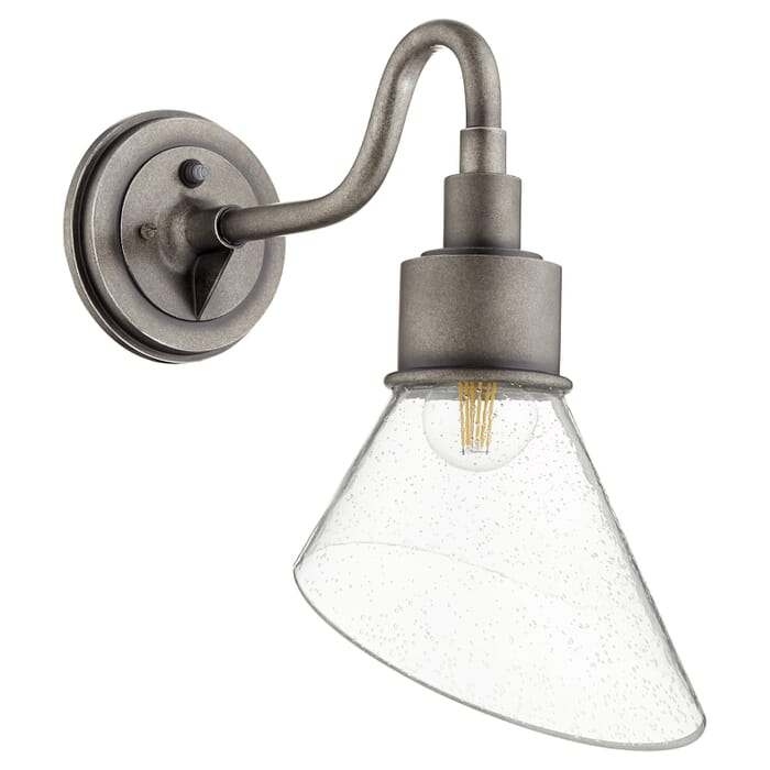 Quorum Torrey 1-Light 16" Outdoor Wall Light in Weathered Zinc Quorum Torrey 1-Light 16" Outdoor Wall Light in Weathered Zinc