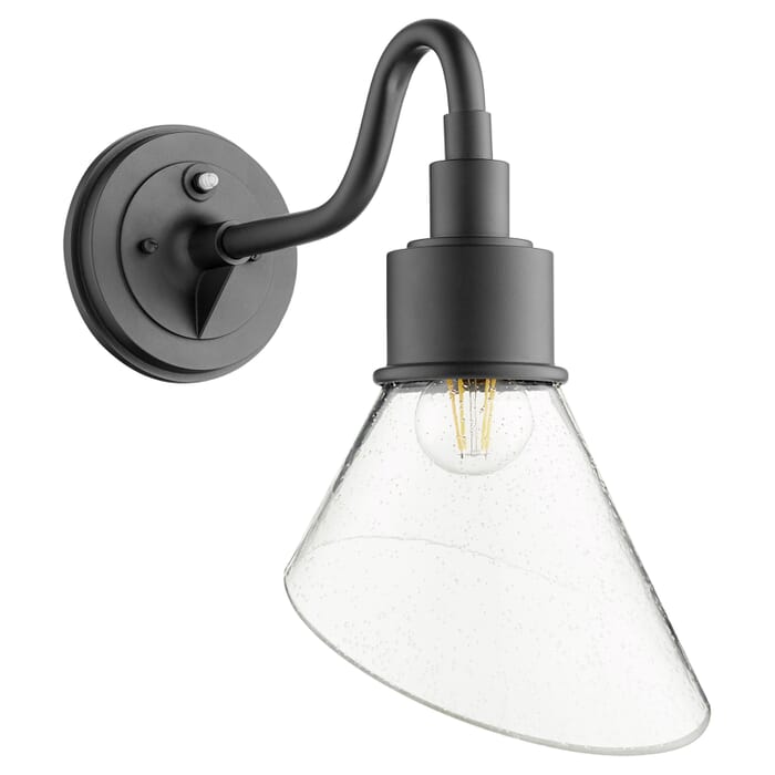 Quorum Torrey 1-Light 16" Outdoor Wall Light in Noir Quorum Torrey 1-Light 16" Outdoor Wall Light in Noir