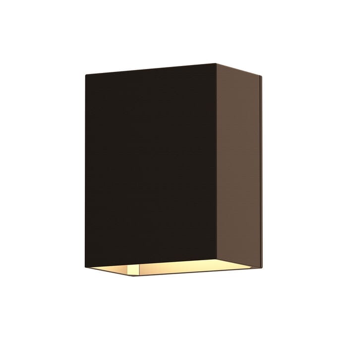 Sonneman Box 4.5" LED Wall Sconce in Textured Bronze Sonneman Box 4.5" LED Wall Sconce in Textured Bronze